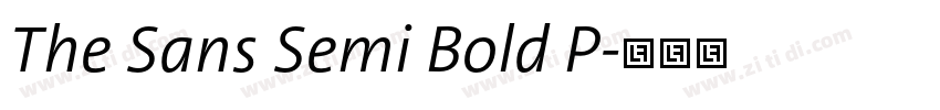 The Sans Semi Bold P字体转换